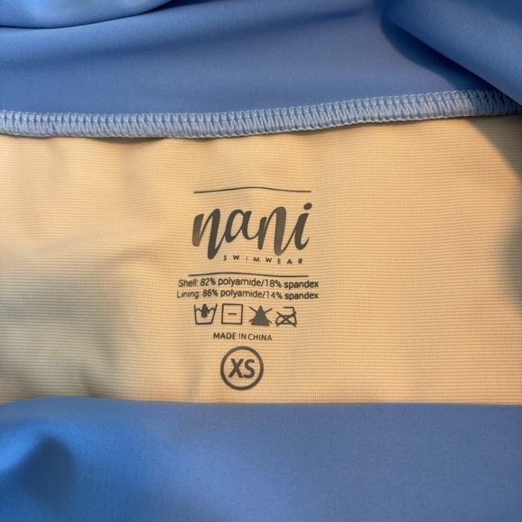 nani swim Women's Blue High-Waisted casual swimsuit Bikini Bottom size xs NWT - Picture 9 of 9